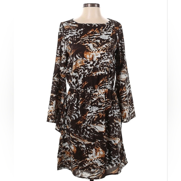 W118 by Walter Baker Luxe Animal Print Mini Dress Size S - Picture 2 of 5